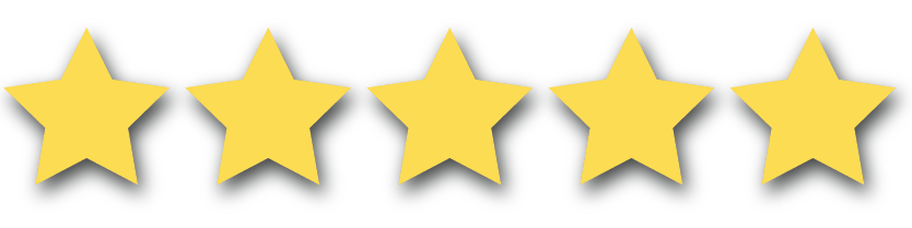 Five gold stars aligned horizontally